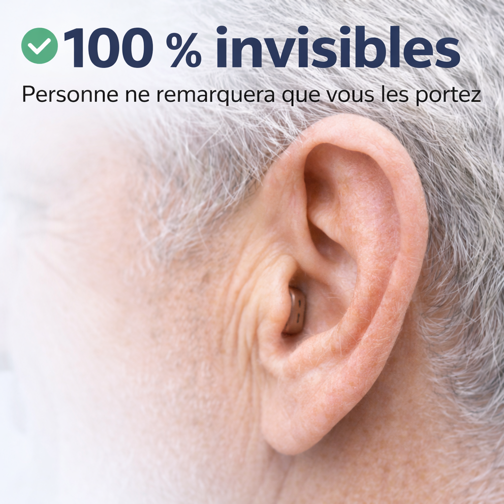 Reinvital™ Pro CIC – Aides auditives rechargeables invisibles (Paire)