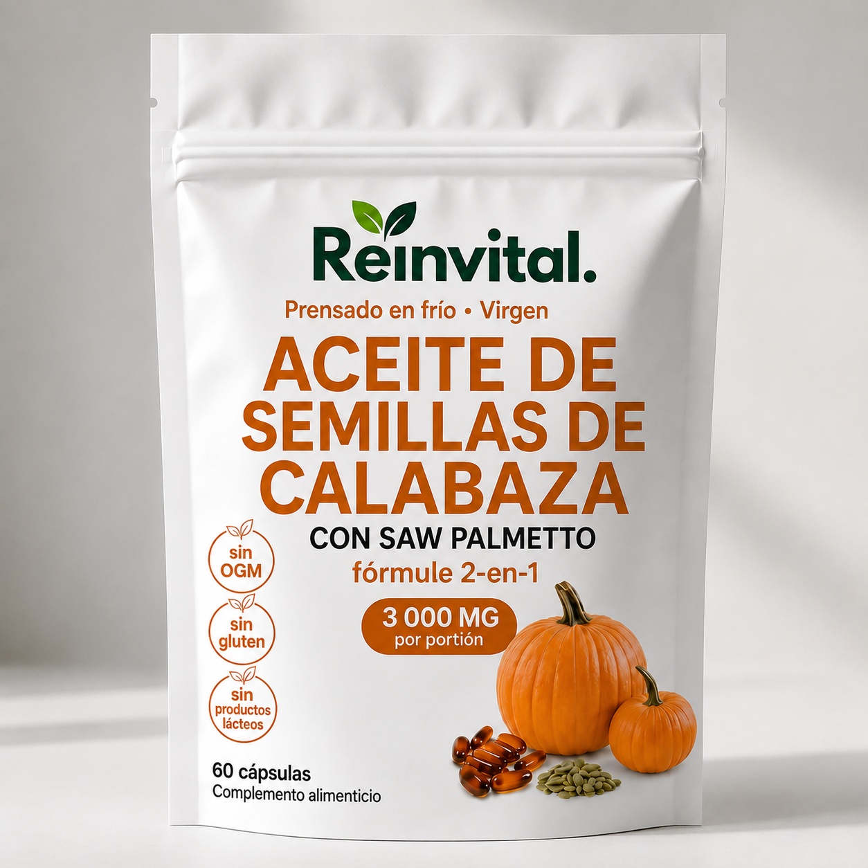 Reinvital: Cápsulas premium de aceite de semillas de calabaza