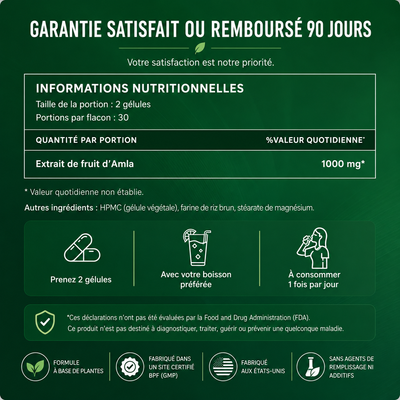 Reinvital Amla – L’Extrait de Superfruit : Circulation, Cœur & Vitalité